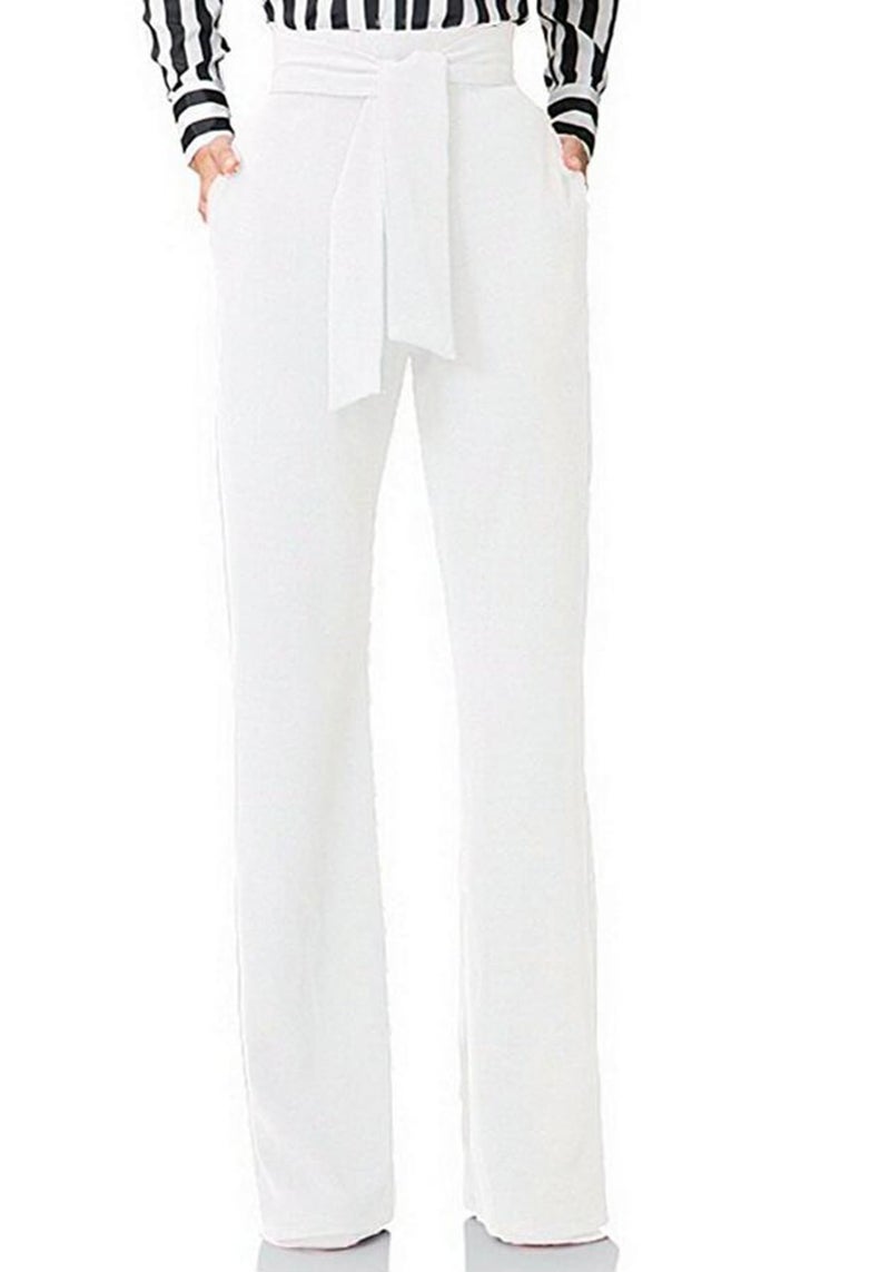 LKOUS Women's Stretchy High Waisted Straight Leg Dress Pants Office Daily Business Casual Bottoms - Image 1